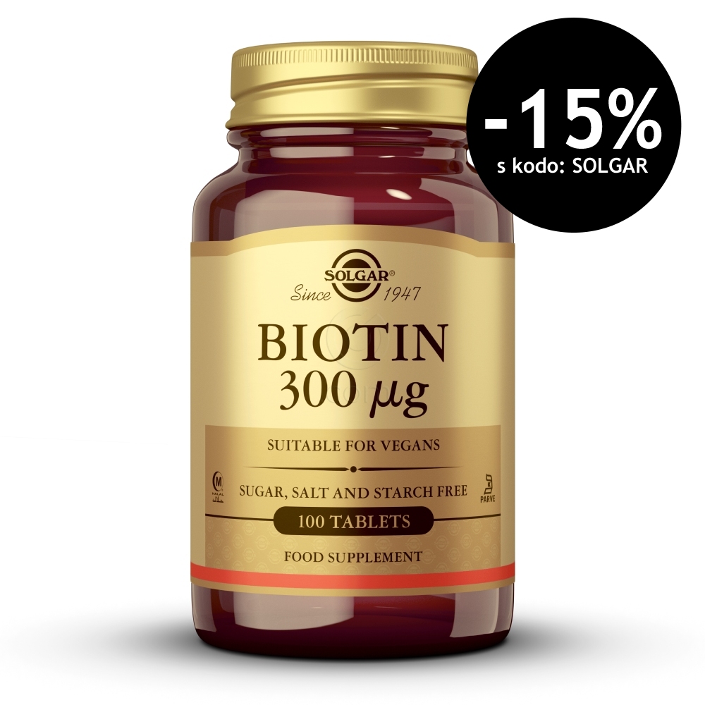 Solgar Biotin 300 ug, tablete(100 tablet)